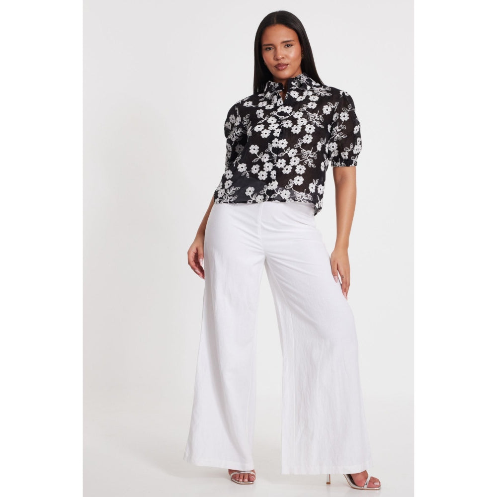 Quiz Clothing Women Black Collar Neck Blouse