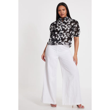 Quiz Clothing Women Black Collar Neck Blouse