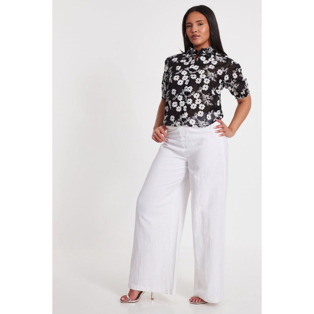 Quiz Clothing Women Black Collar Neck Blouse