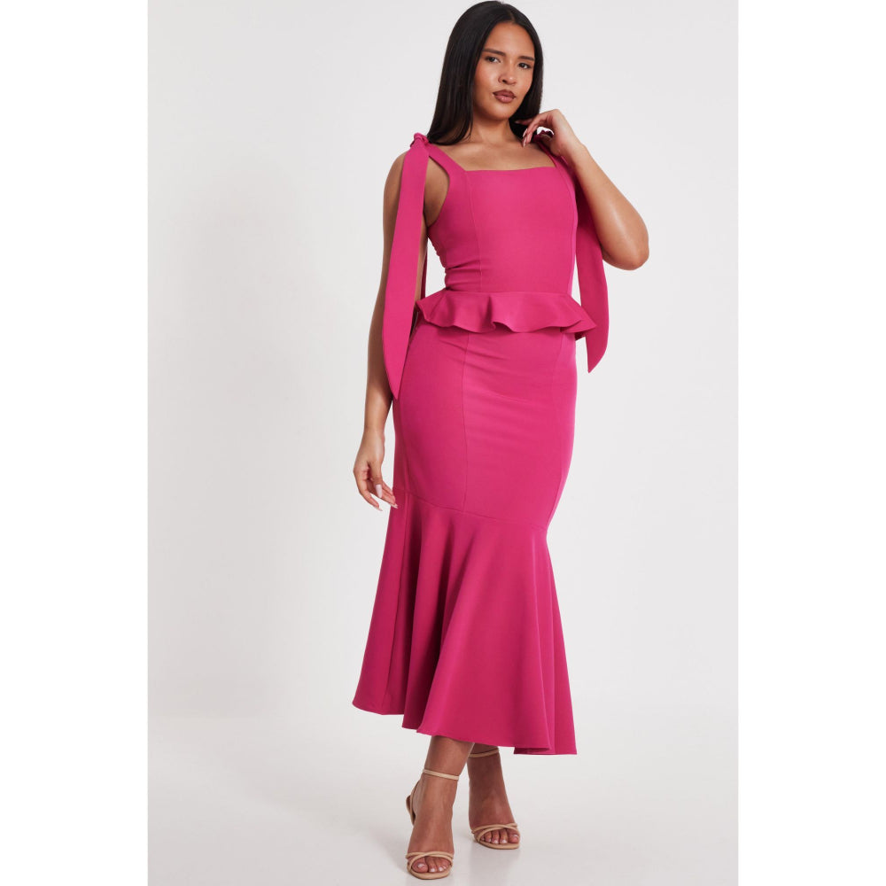 Quiz Clothing Women Magenta Shoulder Straps Top