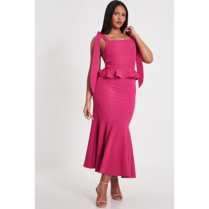 Quiz Clothing Women Magenta Shoulder Straps Top