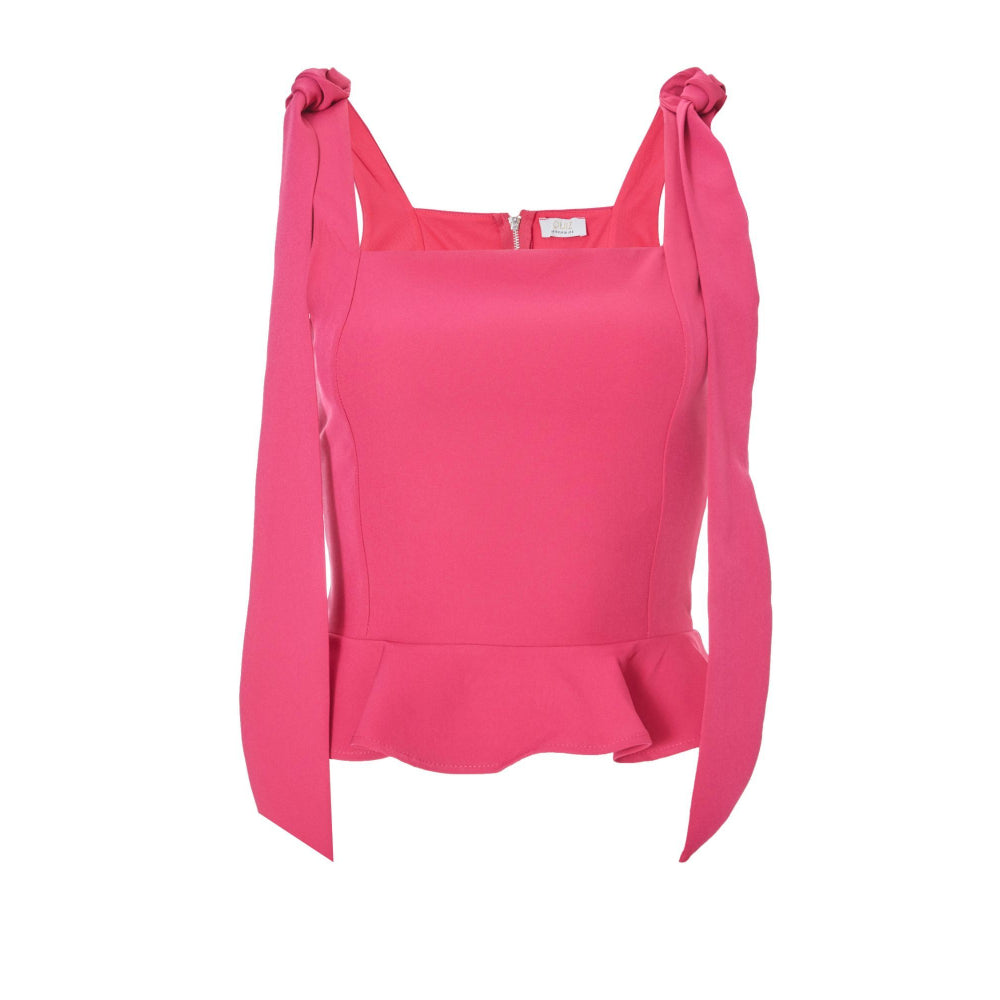 Quiz Clothing Women Magenta Shoulder Straps Top