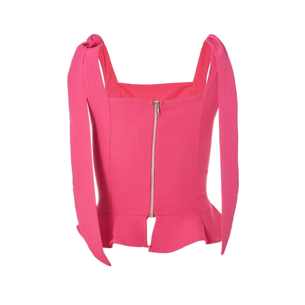 Quiz Clothing Women Magenta Shoulder Straps Top