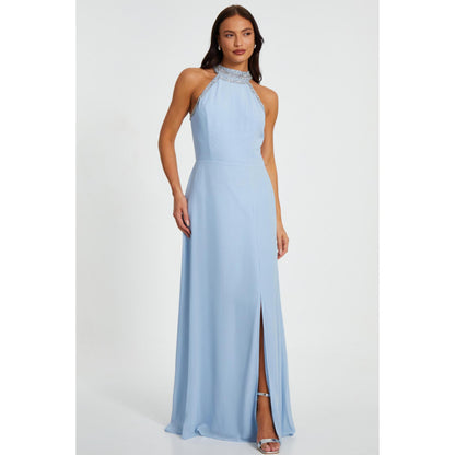 Quiz Clothing Women Blue Polyester Embellished Dress