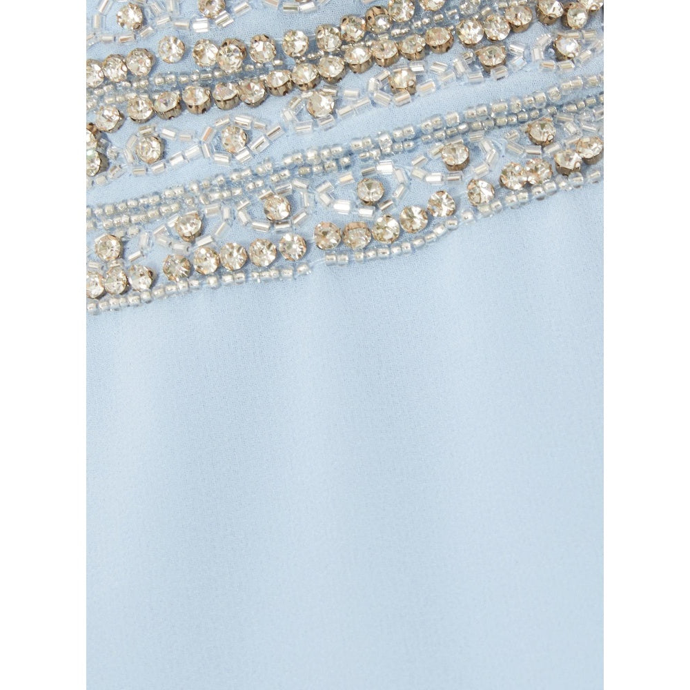 Quiz Clothing Women Blue Polyester Embellished Dress