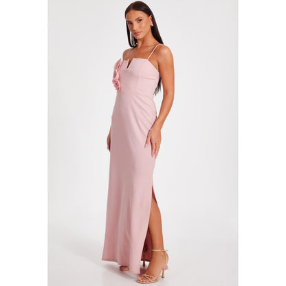 Quiz Clothing Women Pink Polyester Solid Dress