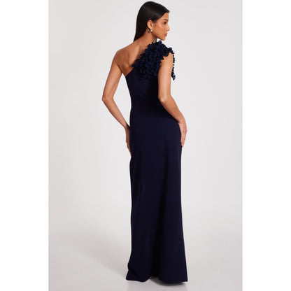 Quiz Clothing Women Navy Blue Polyester Solid Dress