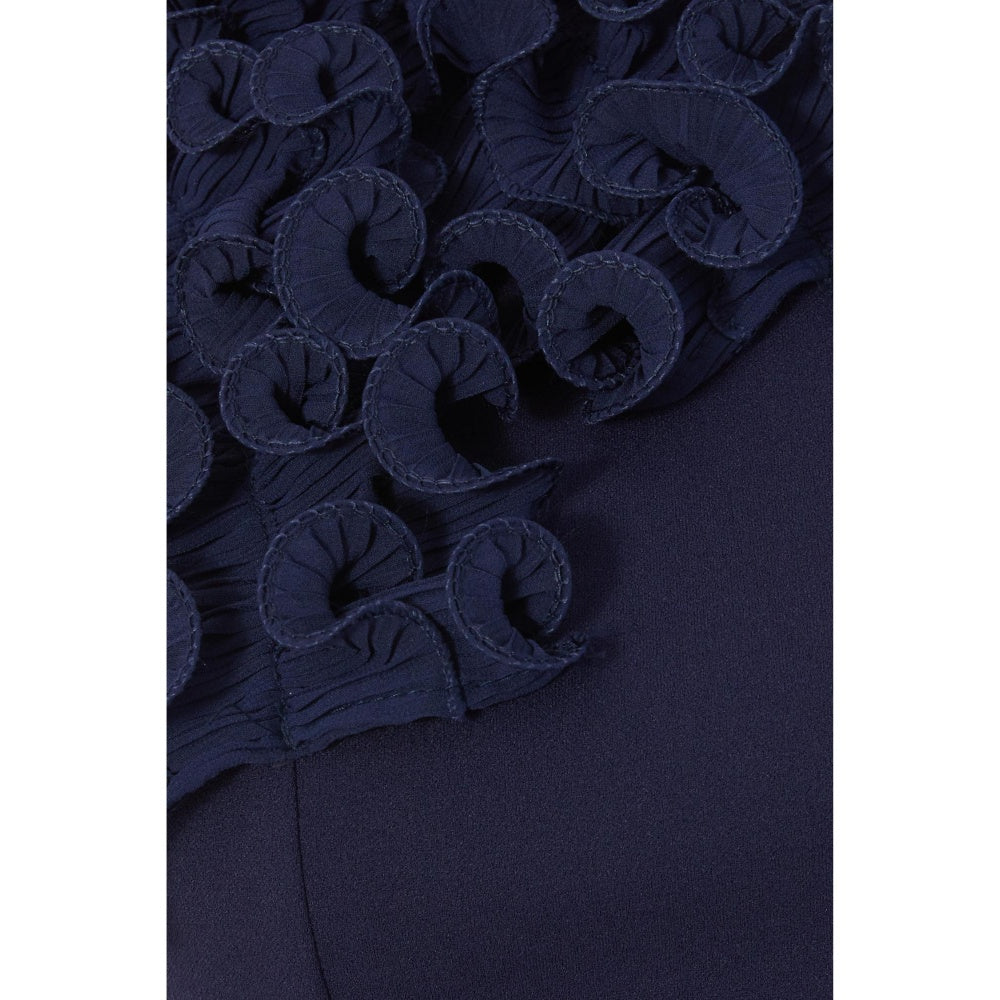 Quiz Clothing Women Navy Blue Polyester Solid Dress
