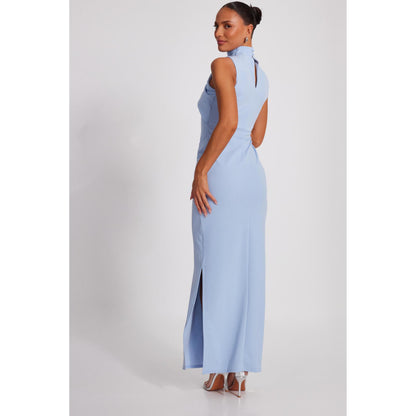 Quiz Clothing Women Blue Polyester Solid Dress