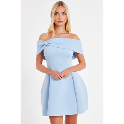 Quiz Clothing Women Blue Polyester Solid Dress