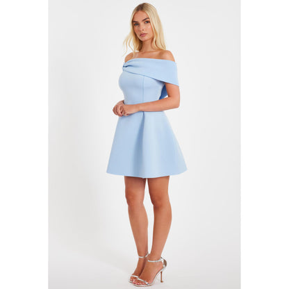 Quiz Clothing Women Blue Polyester Solid Dress