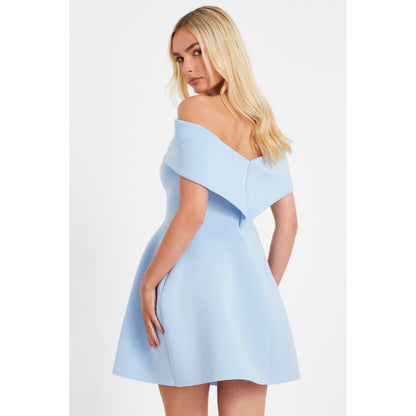 Quiz Clothing Women Blue Polyester Solid Dress