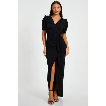 Quiz Clothing Women Black Polyester Solid Dress