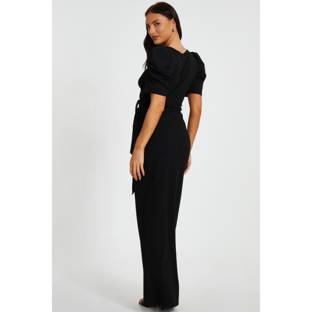Quiz Clothing Women Black Polyester Solid Dress