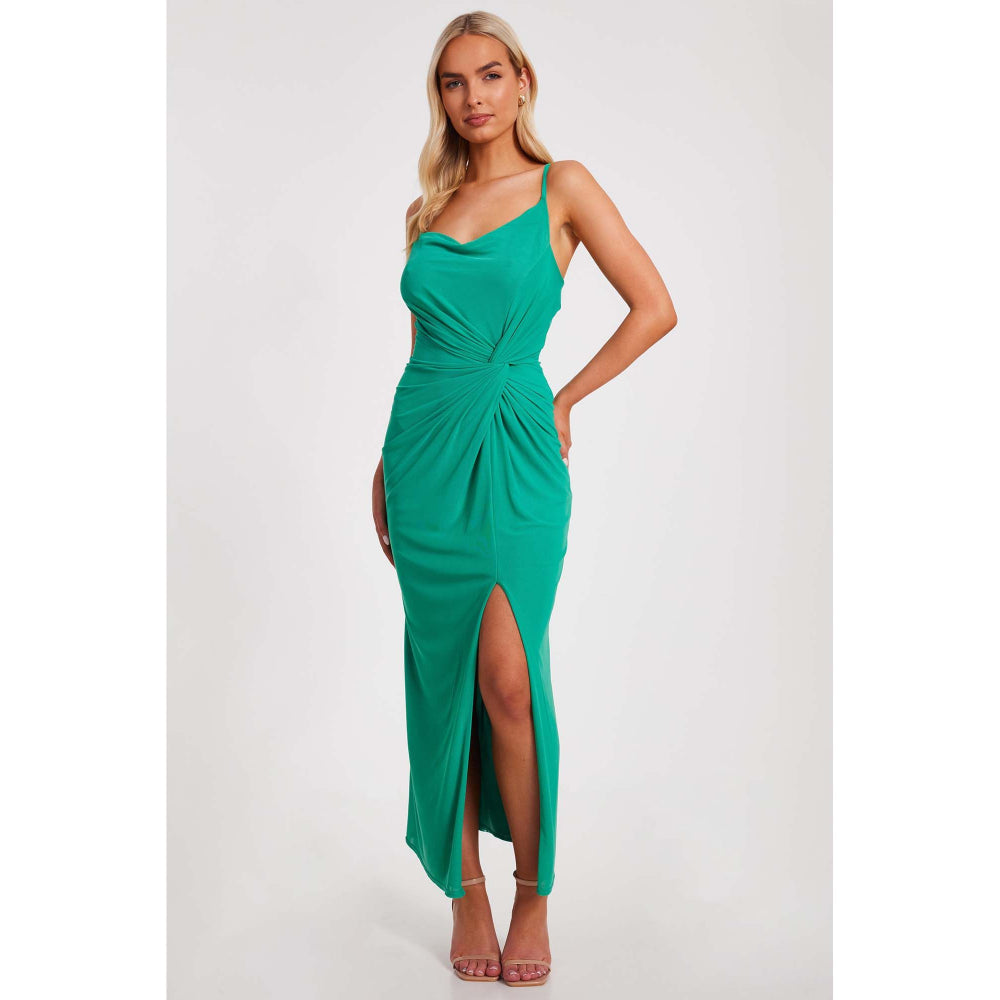 Quiz Clothing Green Women Maxi Dress
