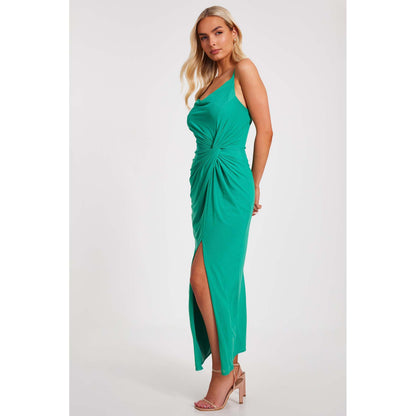 Quiz Clothing Green Women Maxi Dress
