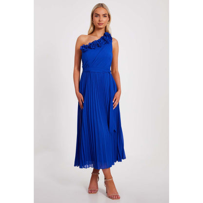 Quiz Clothing Blue Women A-Line Dress With Belt