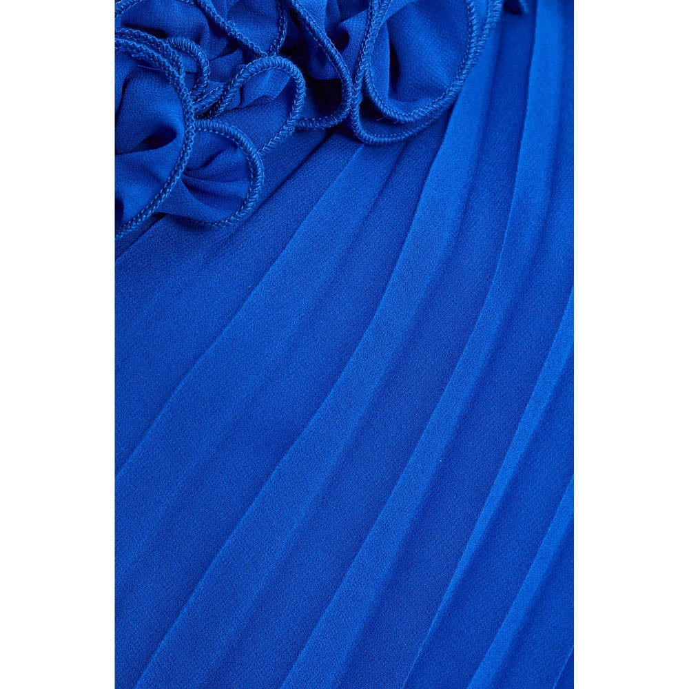 Quiz Clothing Blue Women A-Line Dress With Belt