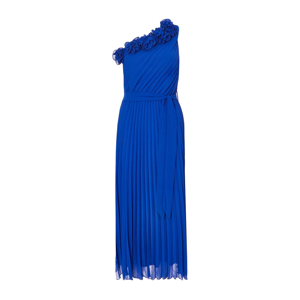 Quiz Clothing Blue Women A-Line Dress With Belt