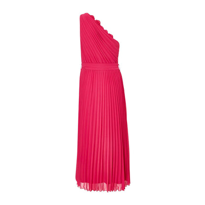 Quiz Clothing Magenta Women A-Line Dress With Belt