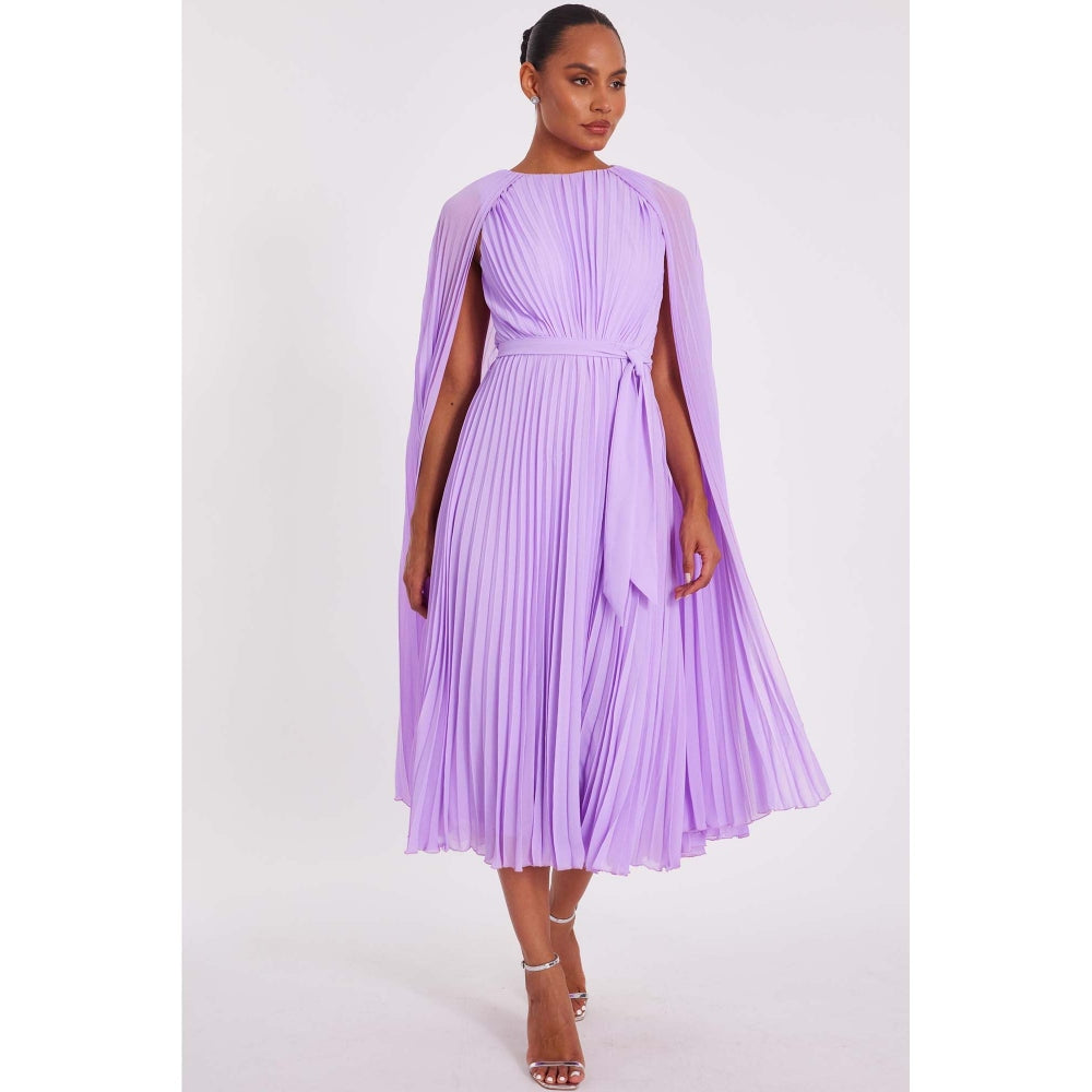 Quiz Clothing Lavender Women A-Line Dress With Belt