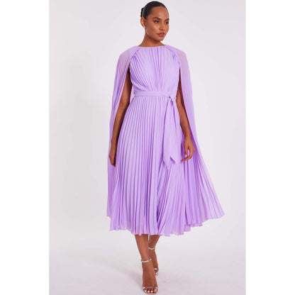 Quiz Clothing Lavender Women A-Line Dress With Belt
