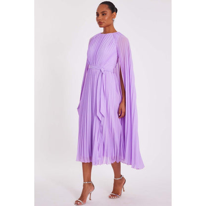 Quiz Clothing Lavender Women A-Line Dress With Belt