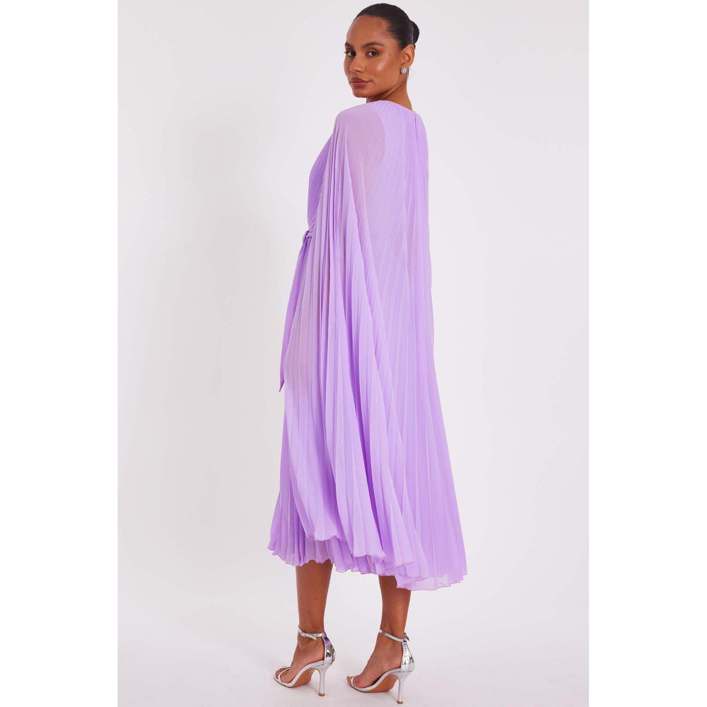 Quiz Clothing Lavender Women A-Line Dress With Belt