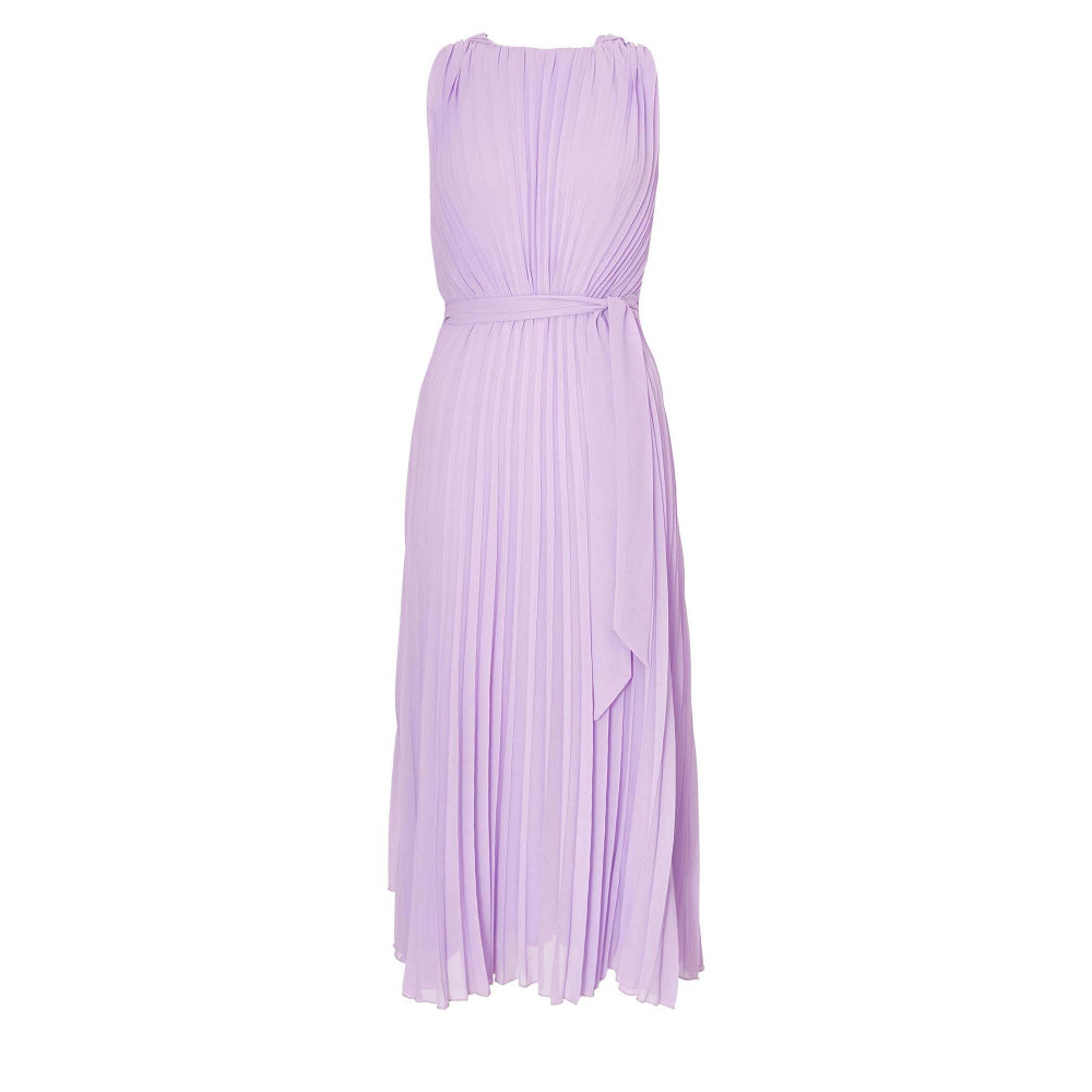 Quiz Clothing Lavender Women A-Line Dress With Belt