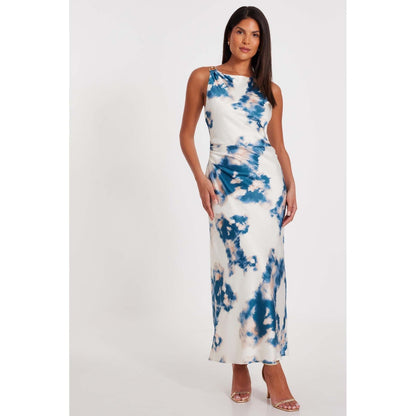 Quiz Clothing Blue Women Fit And Flare Dress