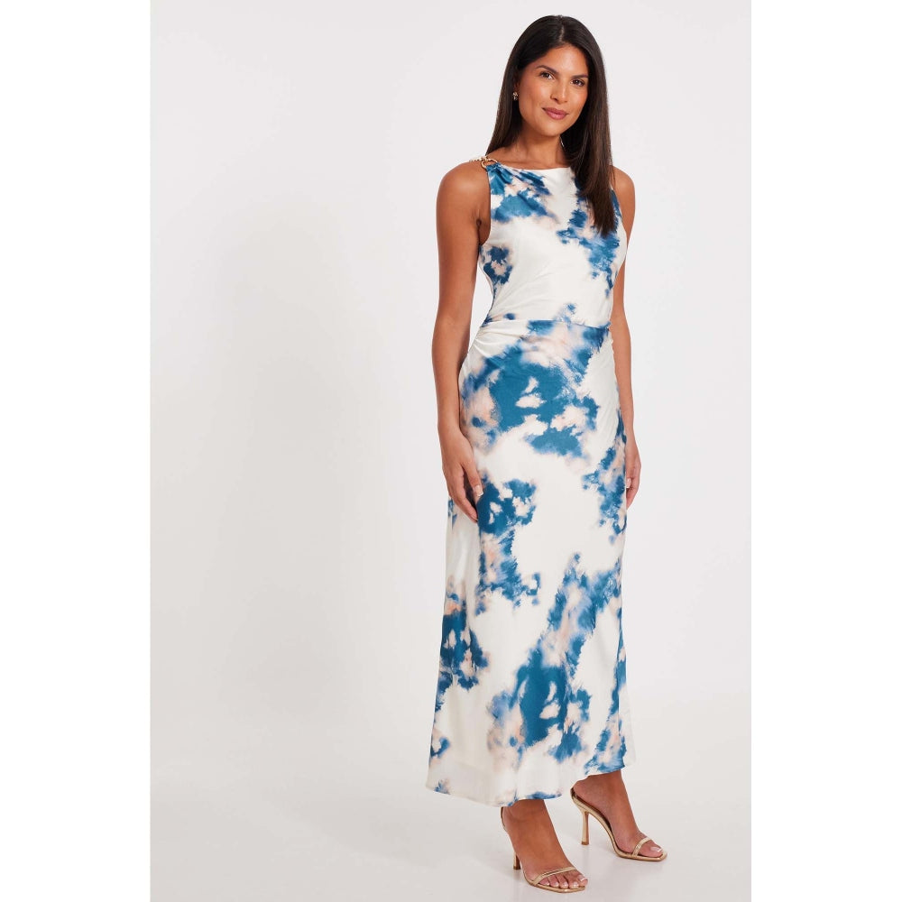 Quiz Clothing Blue Women Fit And Flare Dress
