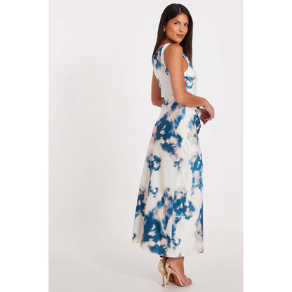 Quiz Clothing Blue Women Fit And Flare Dress