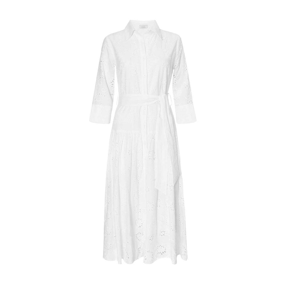 Quiz Clothing White Women Shirt Dress With Belt
