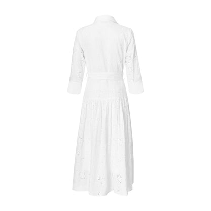 Quiz Clothing White Women Shirt Dress With Belt