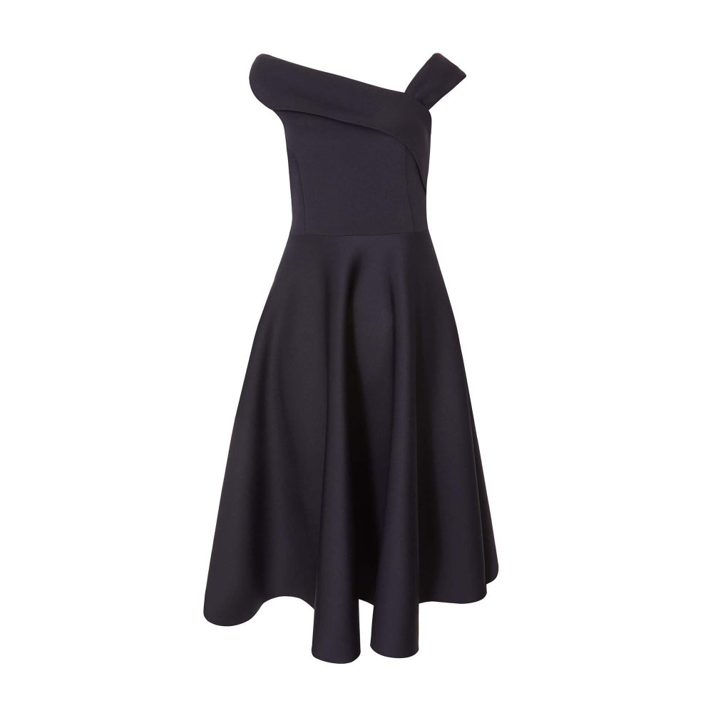 Quiz Clothing Navy Blue Women Fit And Flare Dress