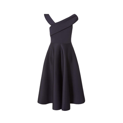 Quiz Clothing Navy Blue Women Fit And Flare Dress