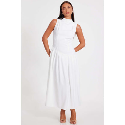 Quiz Clothing White Women Fit And Flare Gown