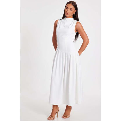 Quiz Clothing White Women Fit And Flare Gown