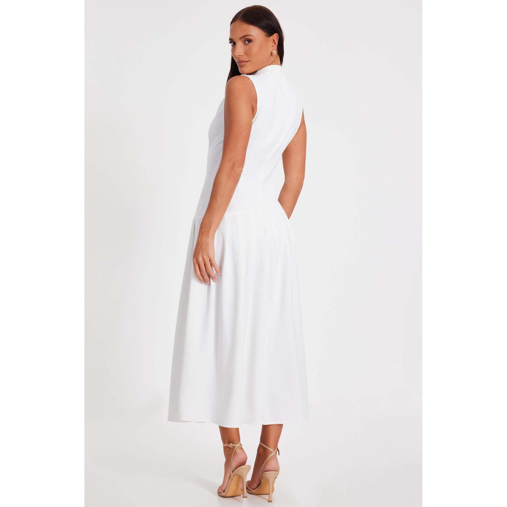 Quiz Clothing White Women Fit And Flare Gown