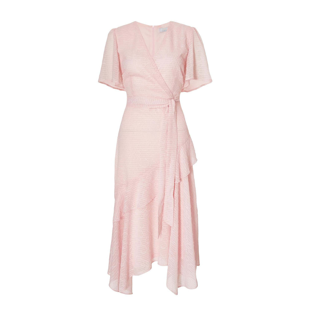 Quiz Clothing Pink Women Fit And Flare Dress With Belt