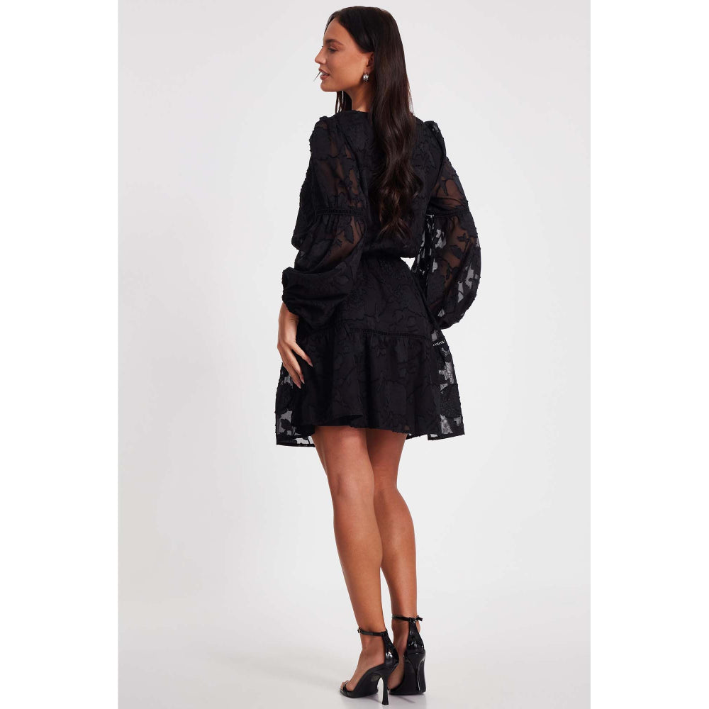 Quiz Clothing Black Women Fit and Flare Dress
