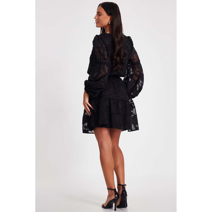 Quiz Clothing Black Women Fit and Flare Dress