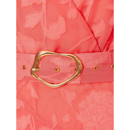 Quiz Clothing Coral Women Fit And Flare Dress With Belt