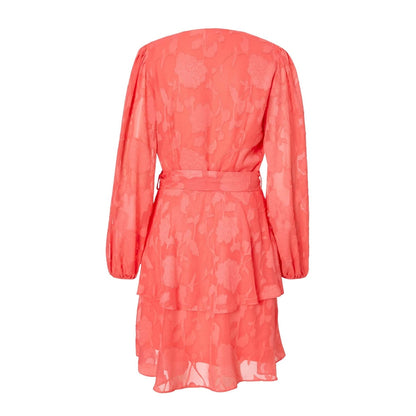 Quiz Clothing Coral Women Fit And Flare Dress With Belt