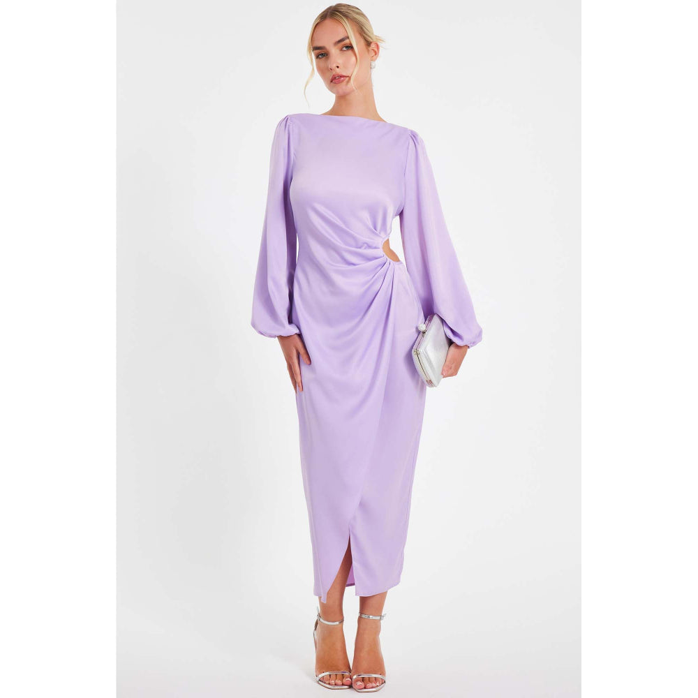 Quiz Clothing Lavender Women Sheath Maxi Dress