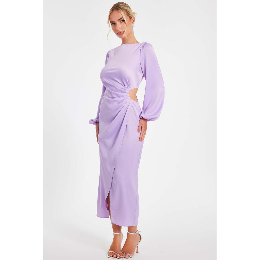 Quiz Clothing Lavender Women Sheath Maxi Dress