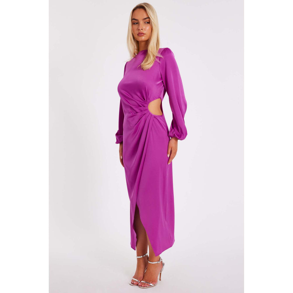 Quiz Clothing Magenta Women Sheath Maxi Dress