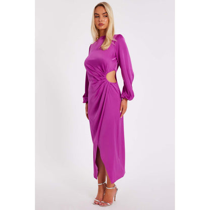 Quiz Clothing Magenta Women Sheath Maxi Dress