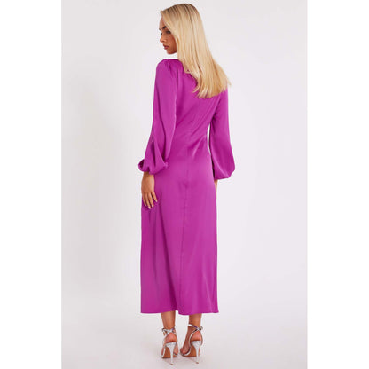 Quiz Clothing Magenta Women Sheath Maxi Dress