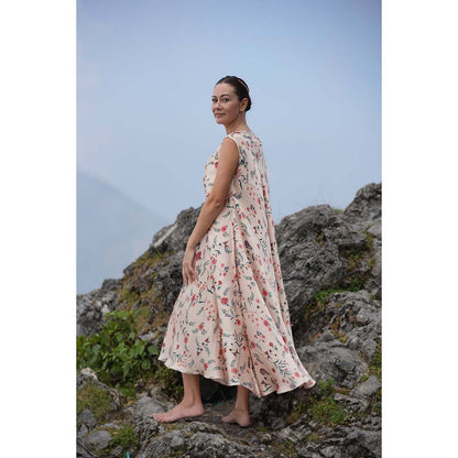Raas Life Malini Ivory Floral Maxi Dress